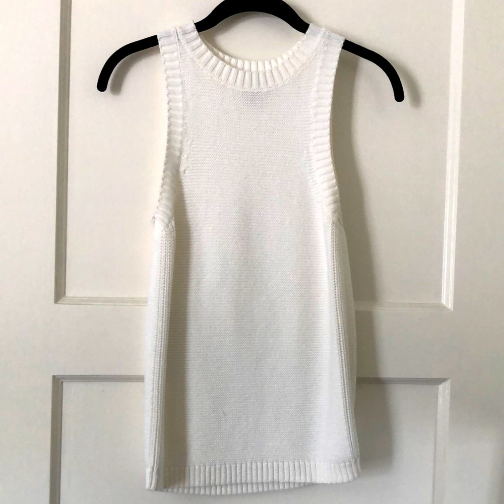 White sweater vest